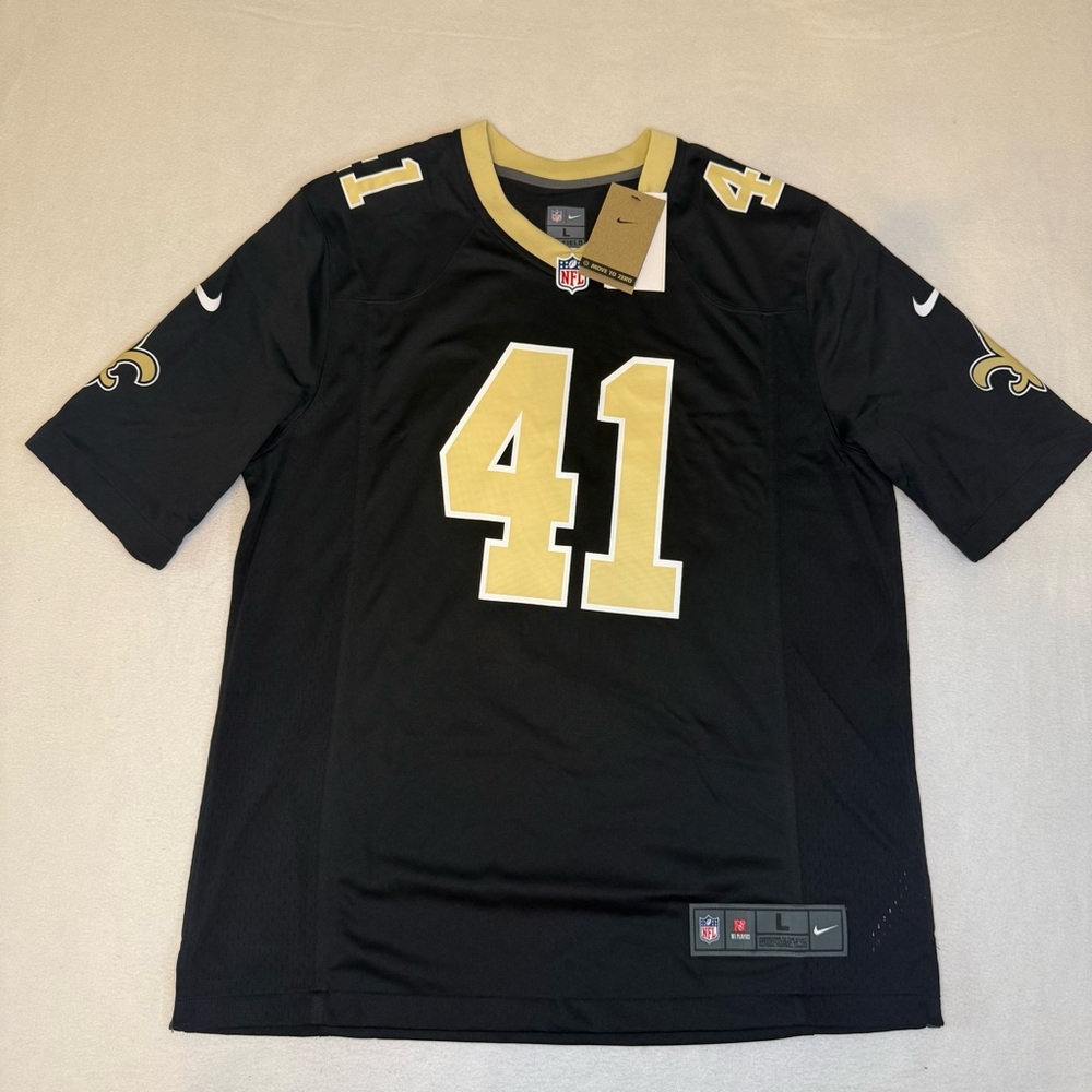NWT Nike Saints Kamara #41 Jersey Black Size Large NFL On Field